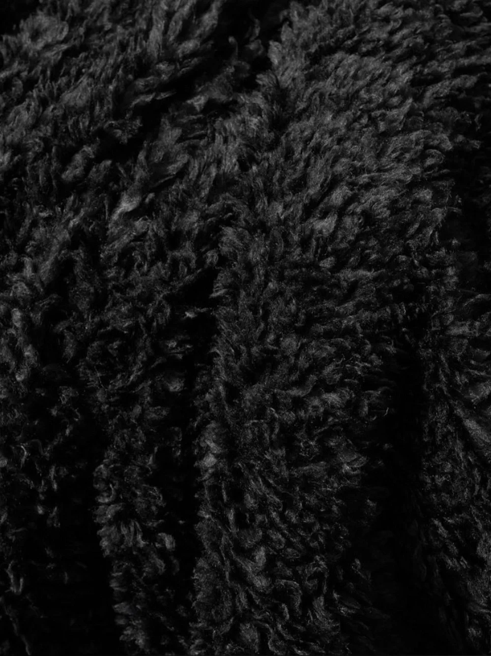 NEW Pottery Barn Fireside Cozy Sherpa Reversible Throw - Black